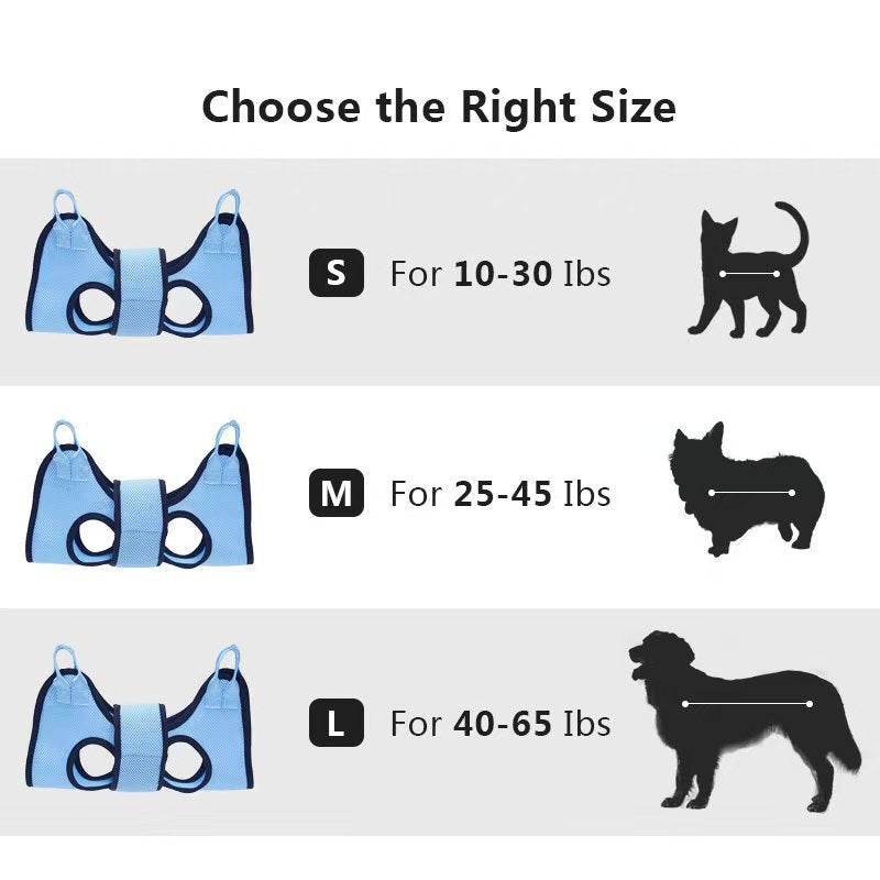 Pet Grooming Restraint Hammock for Cats and Dogs