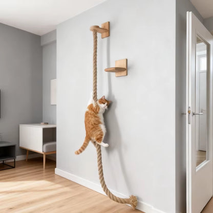 High Quality Interactive Pet Toy Silent Cat Exercise 20Kg Capacity Hanging Cat Climbing Furniture Shelf Wall Mounted Frame