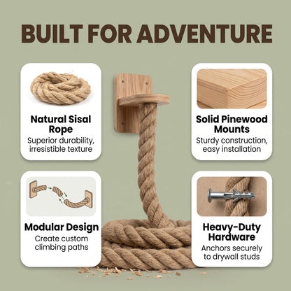 Purrzan™ Wall-Mounted Cat Climbing Rope