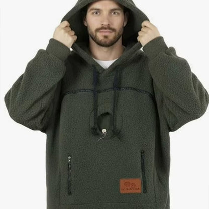 VPETBR Cat Clothes Kangaroo Pocket Plush Hoodie Polyester Dog Jersey Fabric Breathable Windproof Winter Fashion