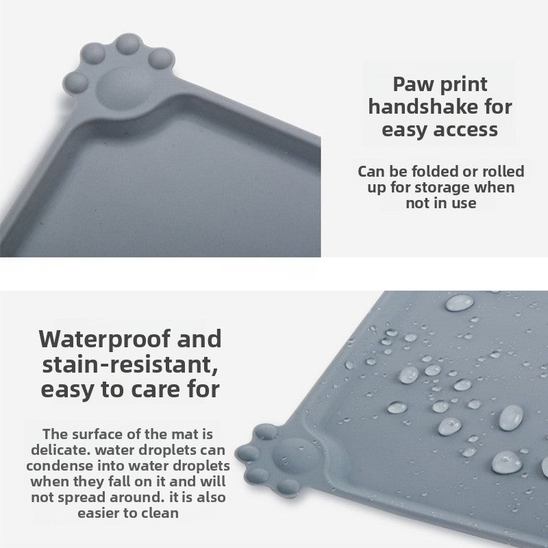 Silicone pet feeding mat
